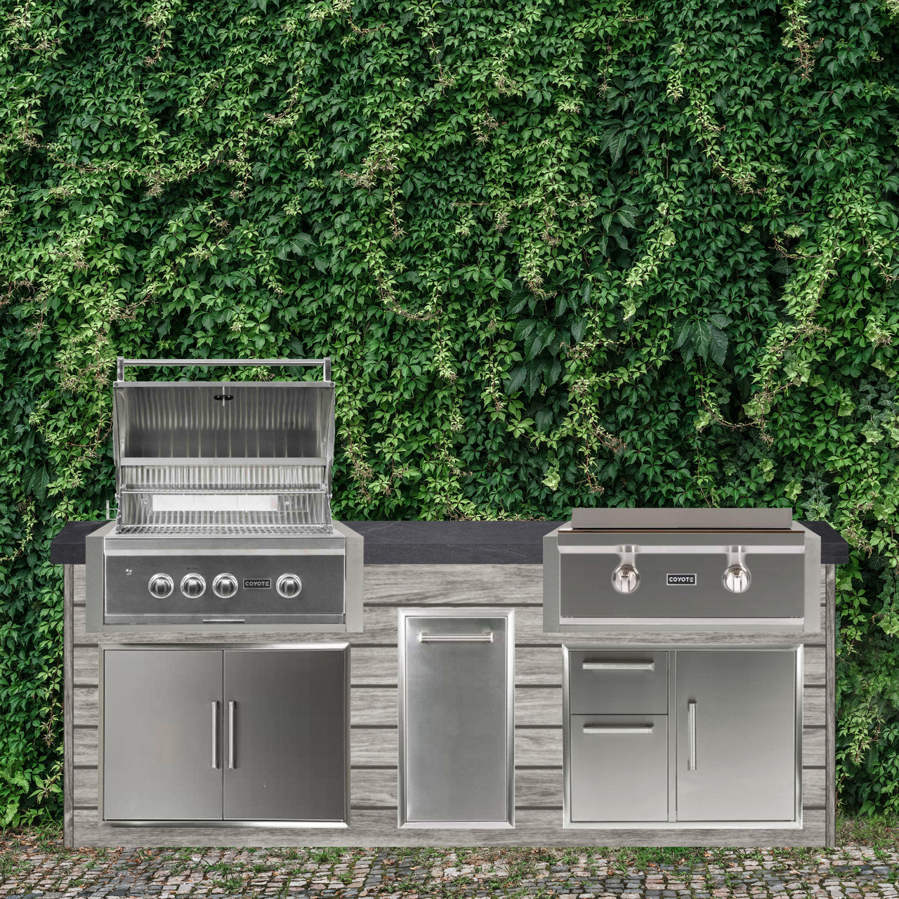 Coyote 96" Luxury Finished Outdoor Kitchen PKG 13G