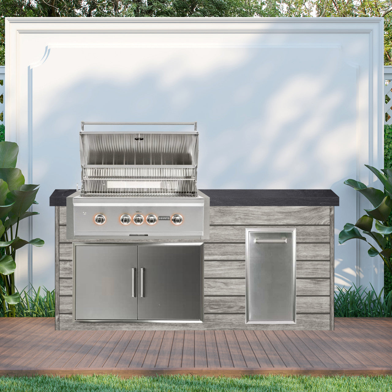 Coyote 72" Luxury Finished Outdoor Kitchen PKG 4G