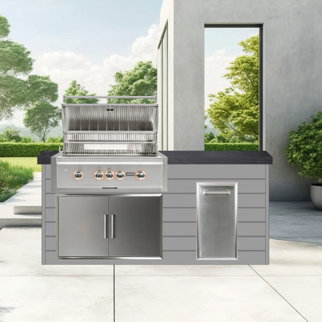 Coyote 72" Luxury Finished Outdoor Kitchen PKG 4G