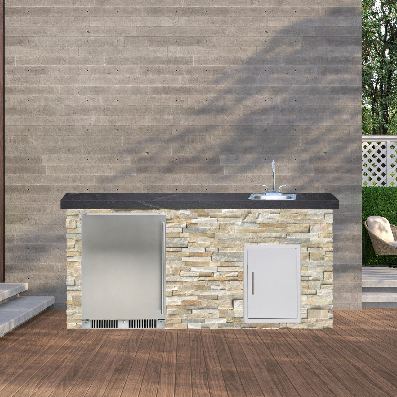 Blaze Quick Ship 72" Premium Finished Outdoor Kitchen PKG 11