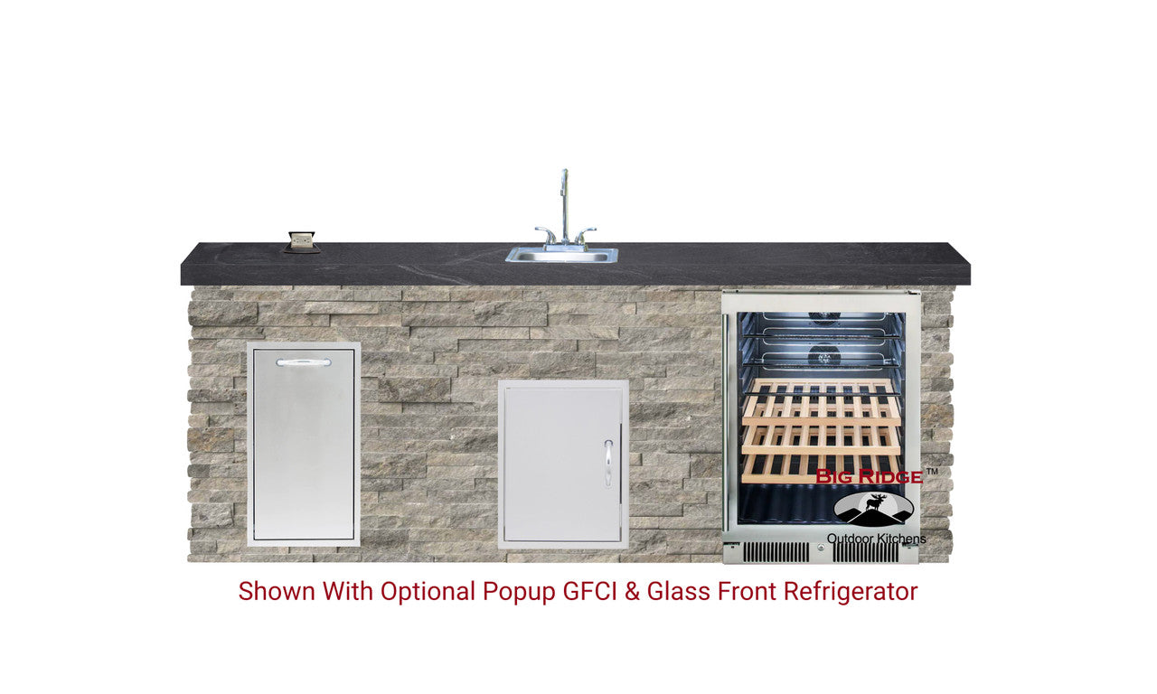Blaze Quick Ship 96" Luxury Finished Outdoor Kitchen PKG 12