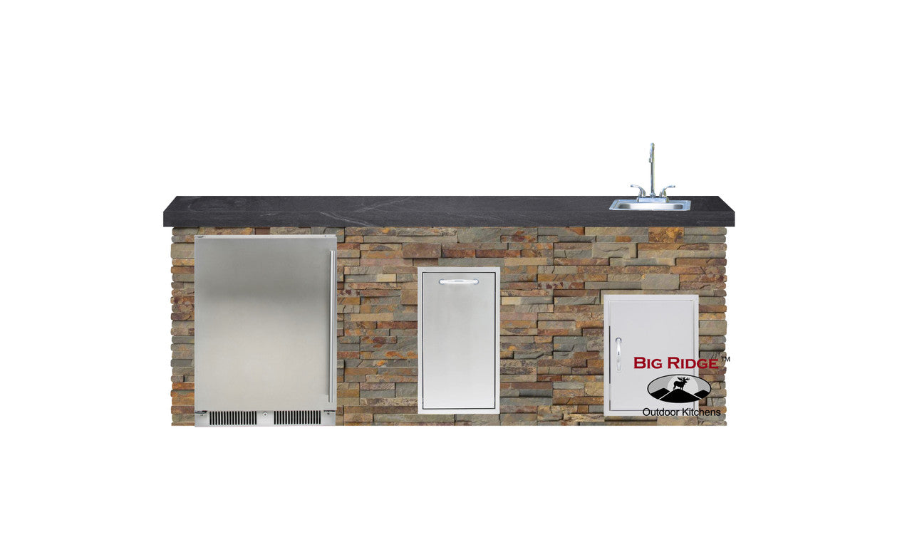 Blaze Quick Ship 96" Luxury Finished Outdoor Kitchen PKG 12
