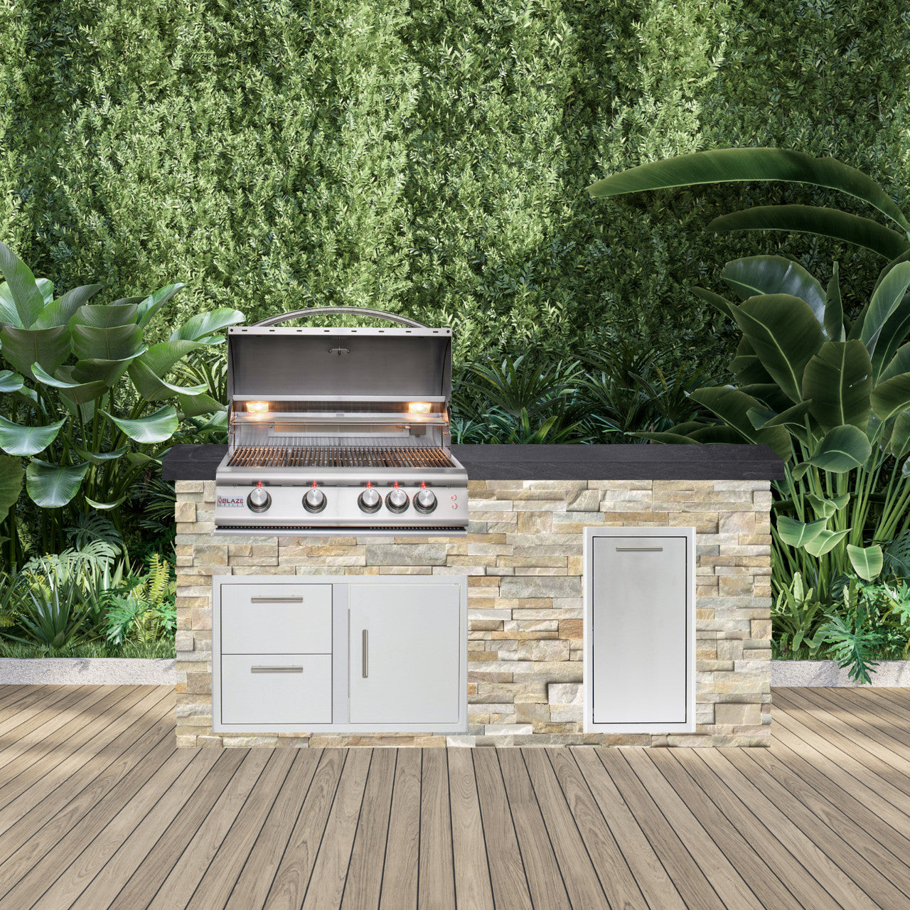 Blaze Quick Ship 72" Premium Finished Outdoor Kitchen PKG 4