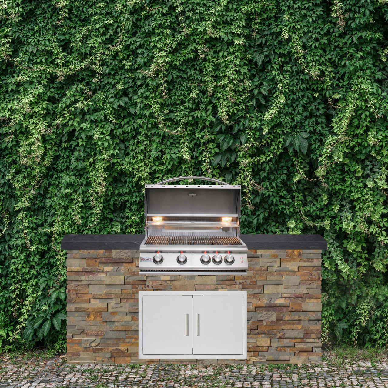 Blaze Quick Ship 72" Premium Finished Outdoor Kitchen PKG 5