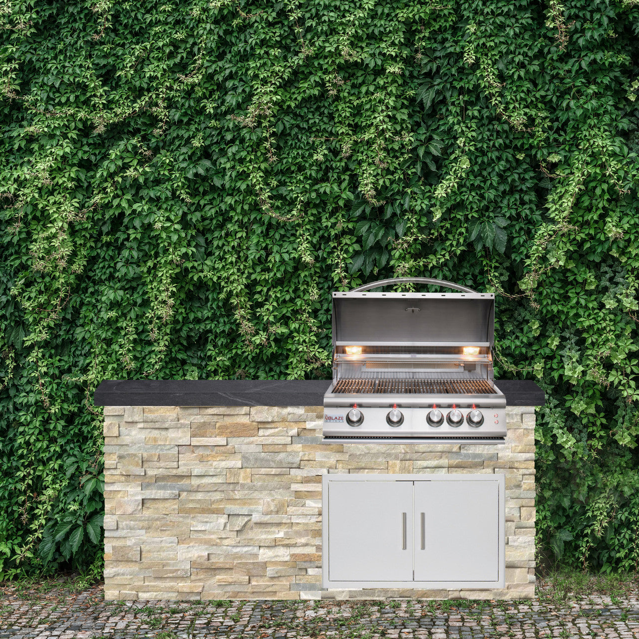 Blaze Quick Ship 72" Premium Finished Outdoor Kitchen PKG 5