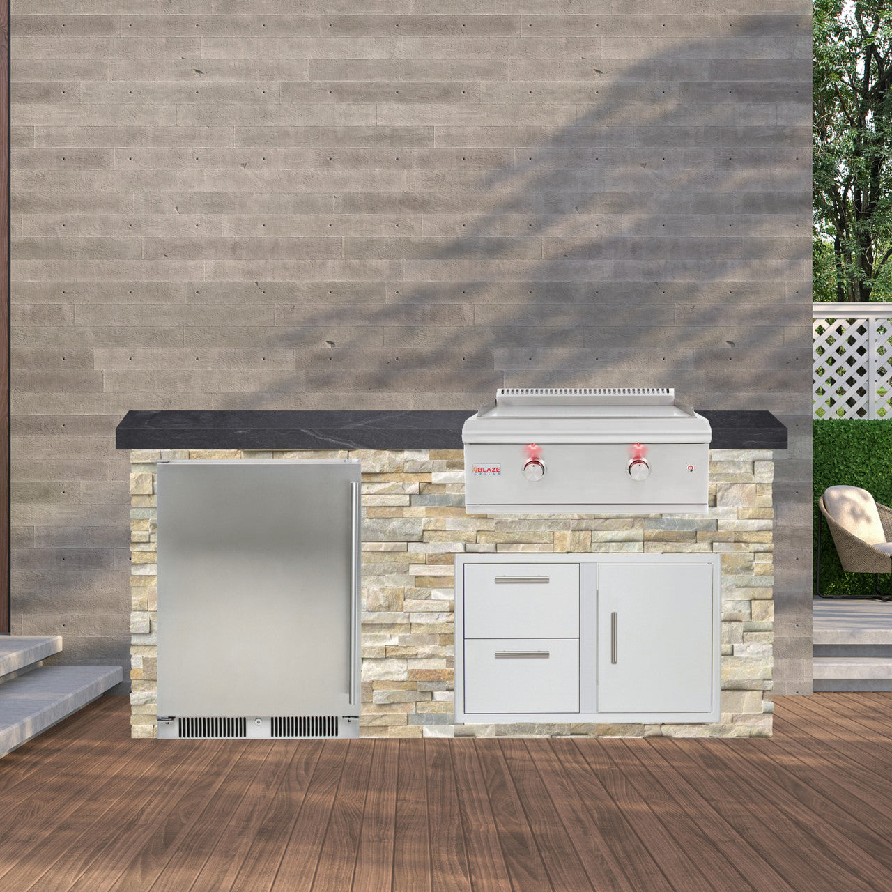 Blaze Quick Ship 72" Premium Finished Outdoor Kitchen PKG 6