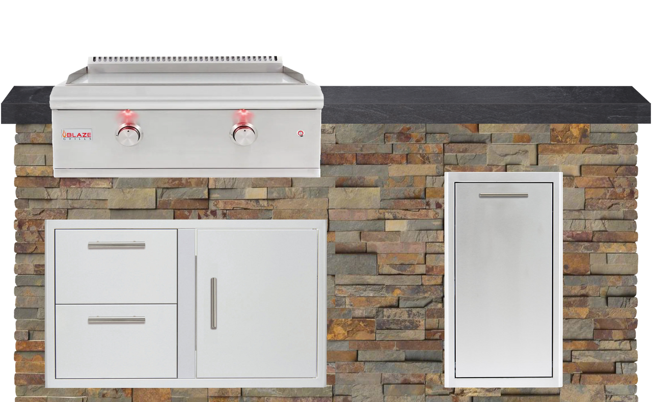 Blaze Quick Ship 72" Premium Finished Outdoor Kitchen PKG 7