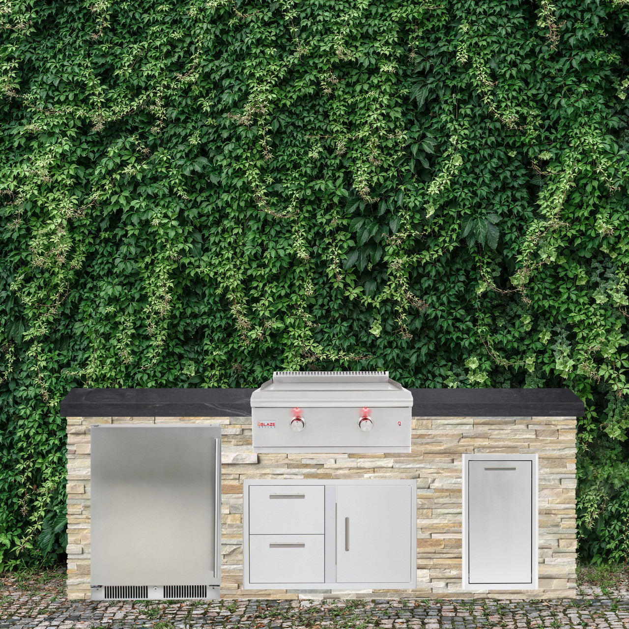 Blaze Quick Ship 96" Luxury Finished Outdoor Kitchen PKG 8