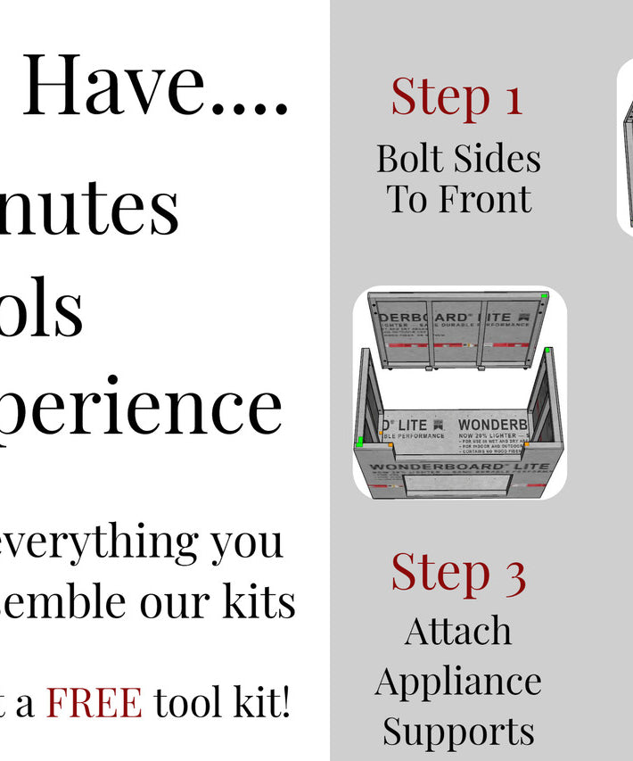 12" DIY Outdoor Kitchen Frame Kit