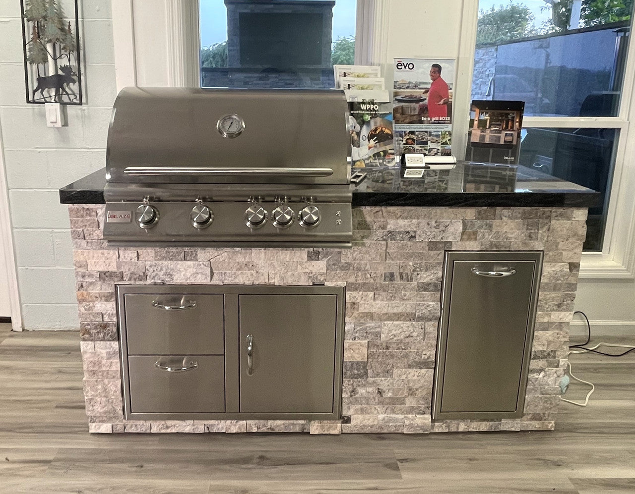 Blaze Quick Ship 72" Premium Finished Outdoor Kitchen PKG 4