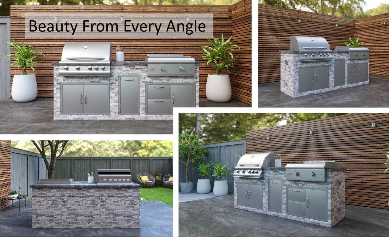 Blaze Quick Ship 72" Luxury Finished Outdoor Kitchen PKG 3