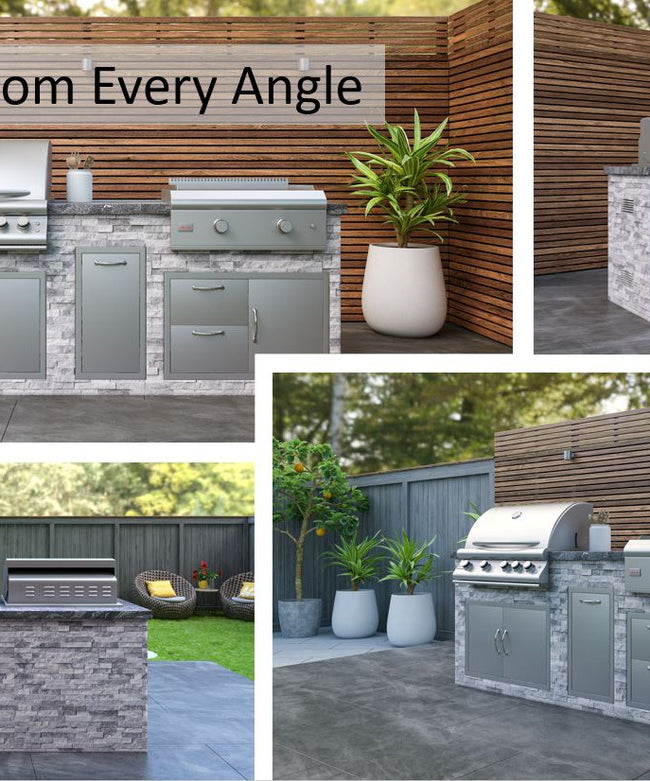 Blaze Quick Ship 96" Luxury Finished Outdoor Kitchen PKG 13