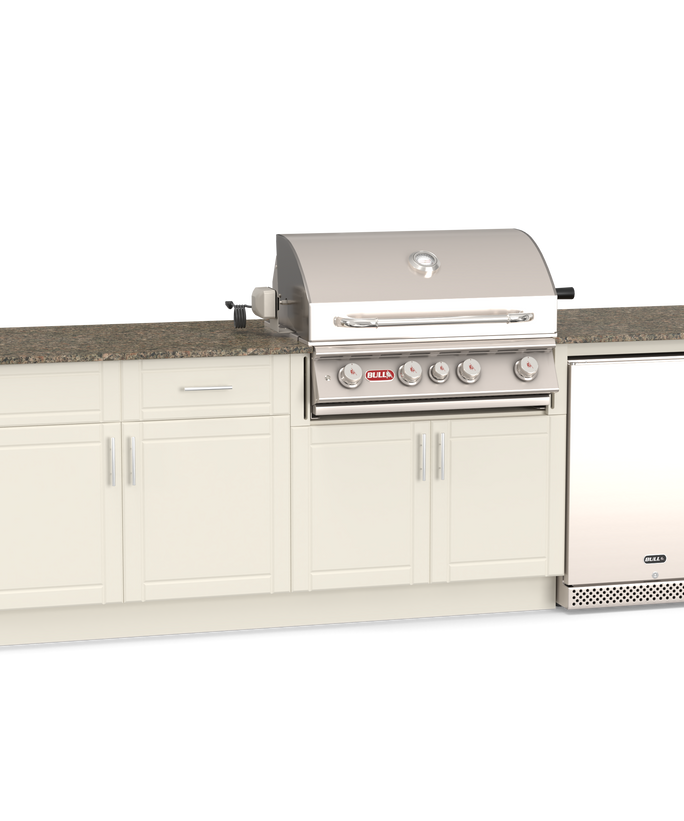 DuraKitchen 10-Foot Charleston Kitchen Dune Base With Coffee Brown Granite NG or LP