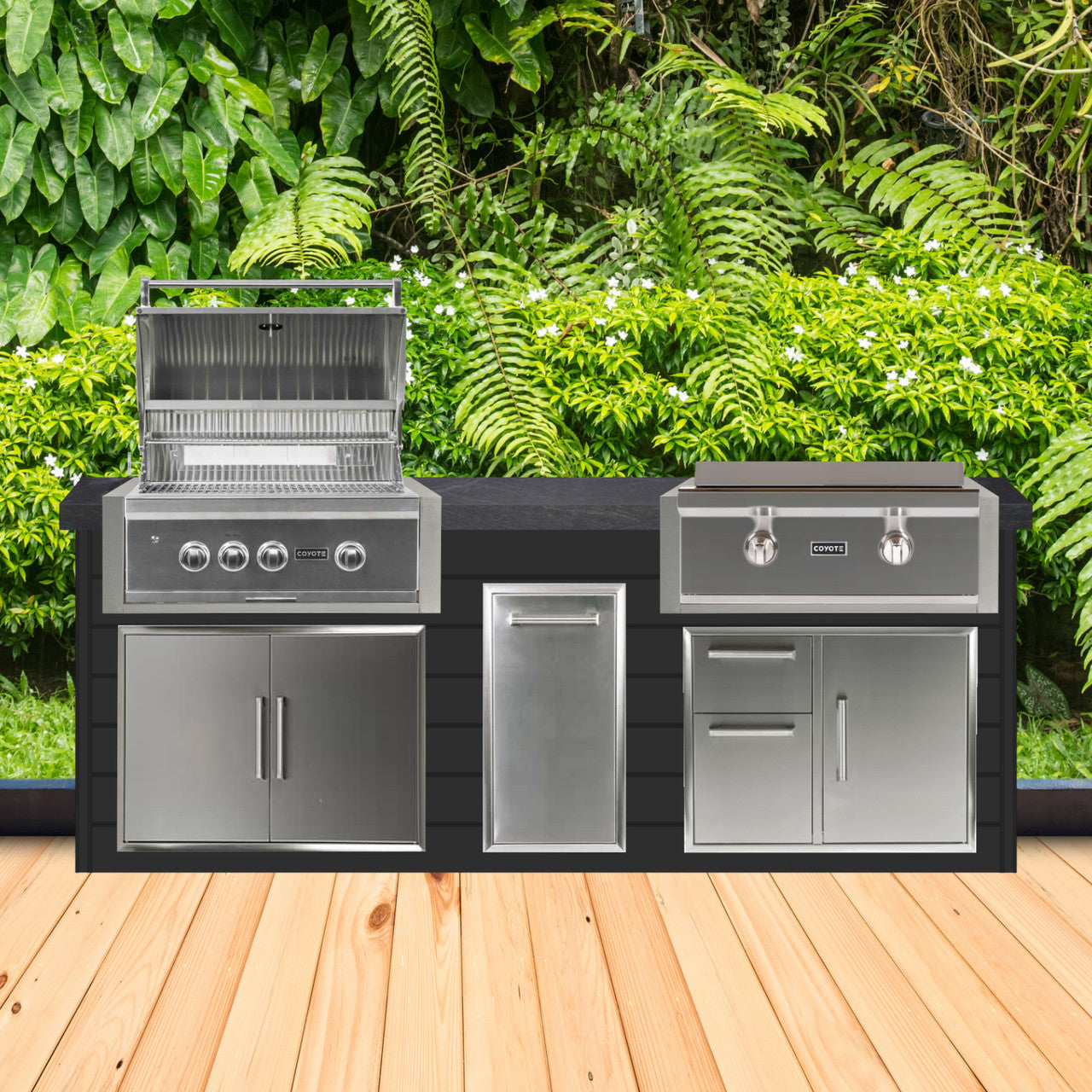 Coyote 96" Luxury Finished Outdoor Kitchen PKG 13G