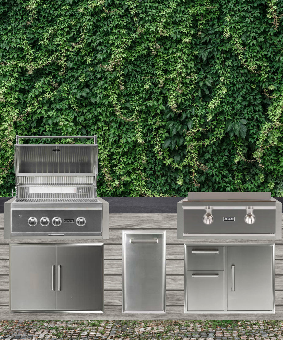 Coyote 96" Luxury Finished Outdoor Kitchen PKG 13G