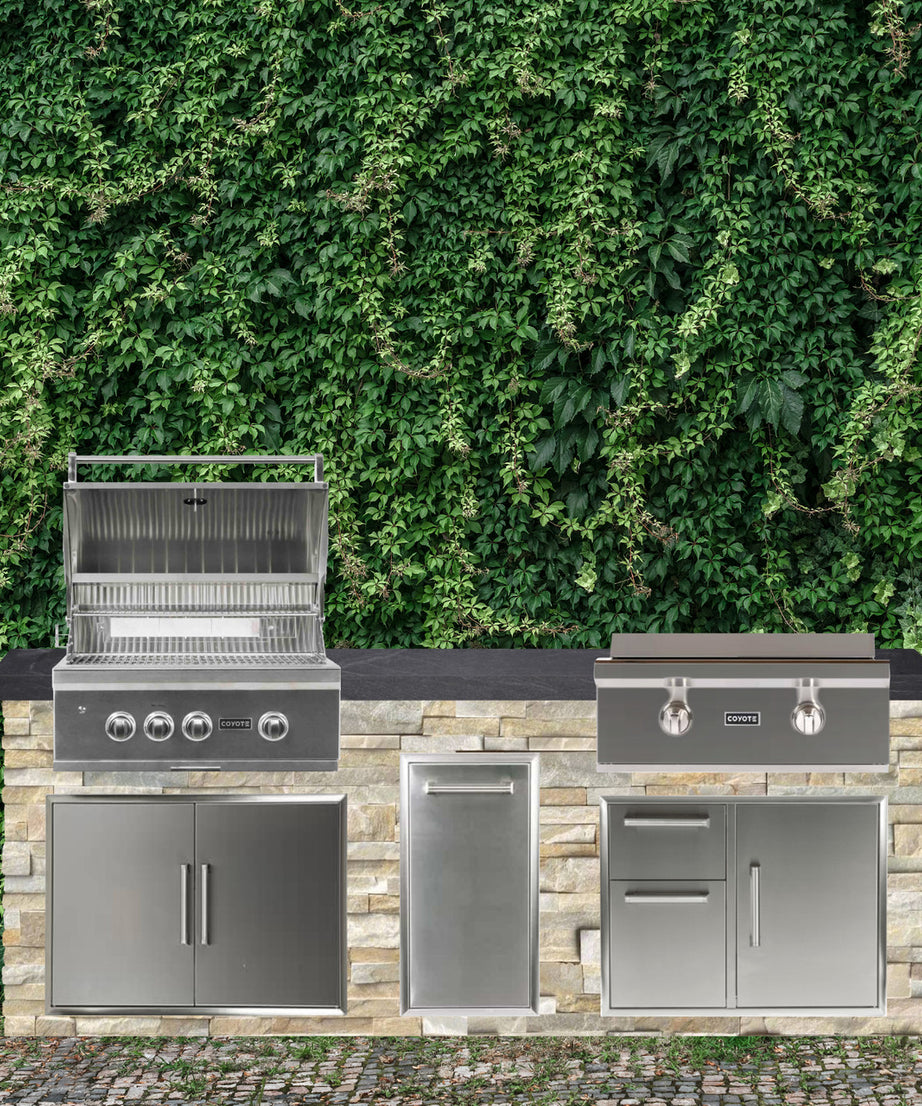 Coyote 96" Luxury Finished Outdoor Kitchen PKG 13G