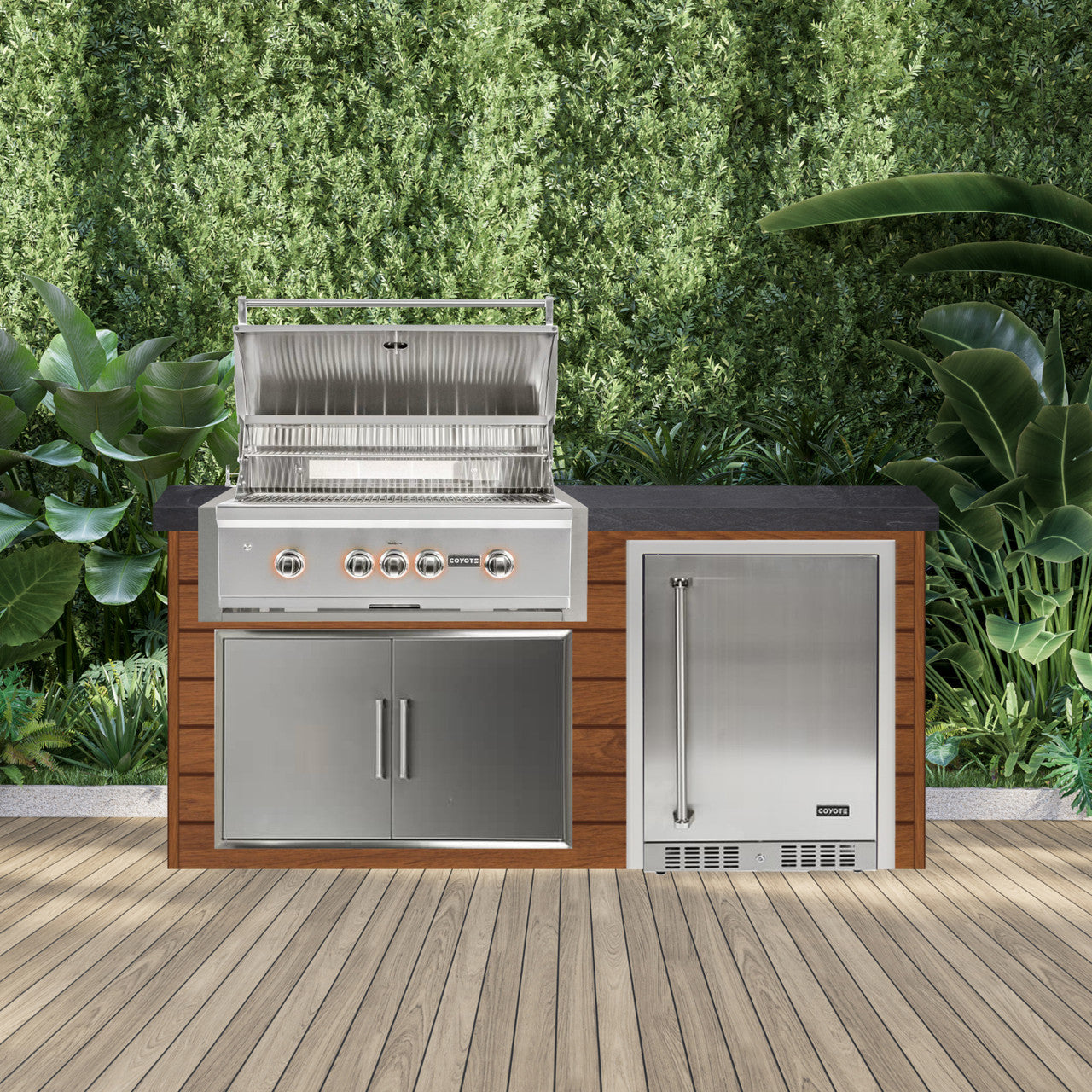 Coyote 72" Luxury Finished Outdoor Kitchen PKG 3G