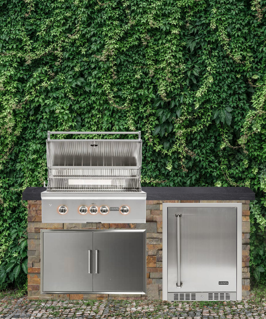 Coyote 72" Luxury Finished Outdoor Kitchen PKG 3G