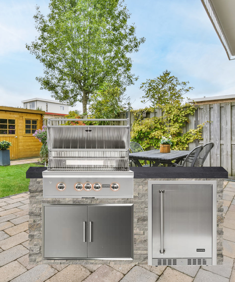 Coyote 72" Luxury Finished Outdoor Kitchen PKG 3G