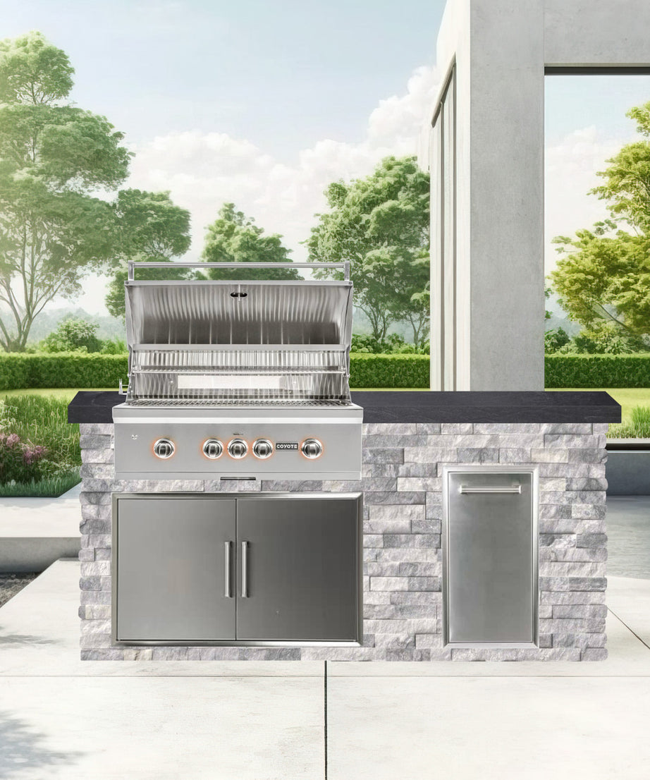 Coyote 72" Luxury Finished Outdoor Kitchen PKG 4G