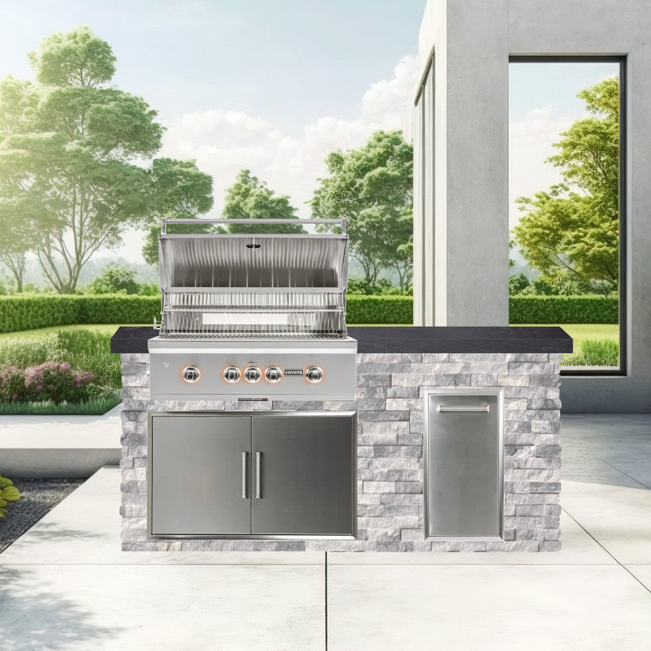 Coyote 72" Luxury Finished Outdoor Kitchen PKG 4G