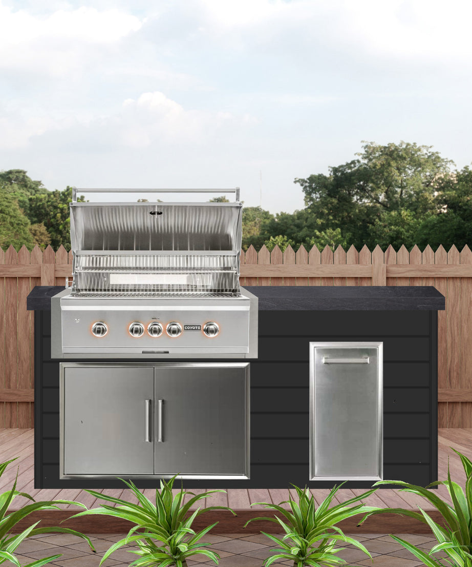 Coyote 72" Luxury Finished Outdoor Kitchen PKG 4G