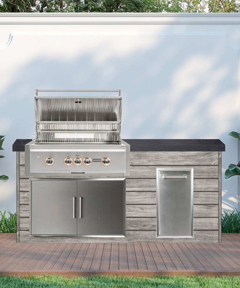 Coyote 72" Luxury Finished Outdoor Kitchen PKG 4G