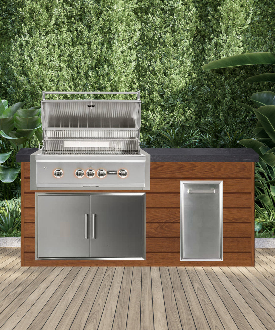 Coyote 72" Luxury Finished Outdoor Kitchen PKG 4G
