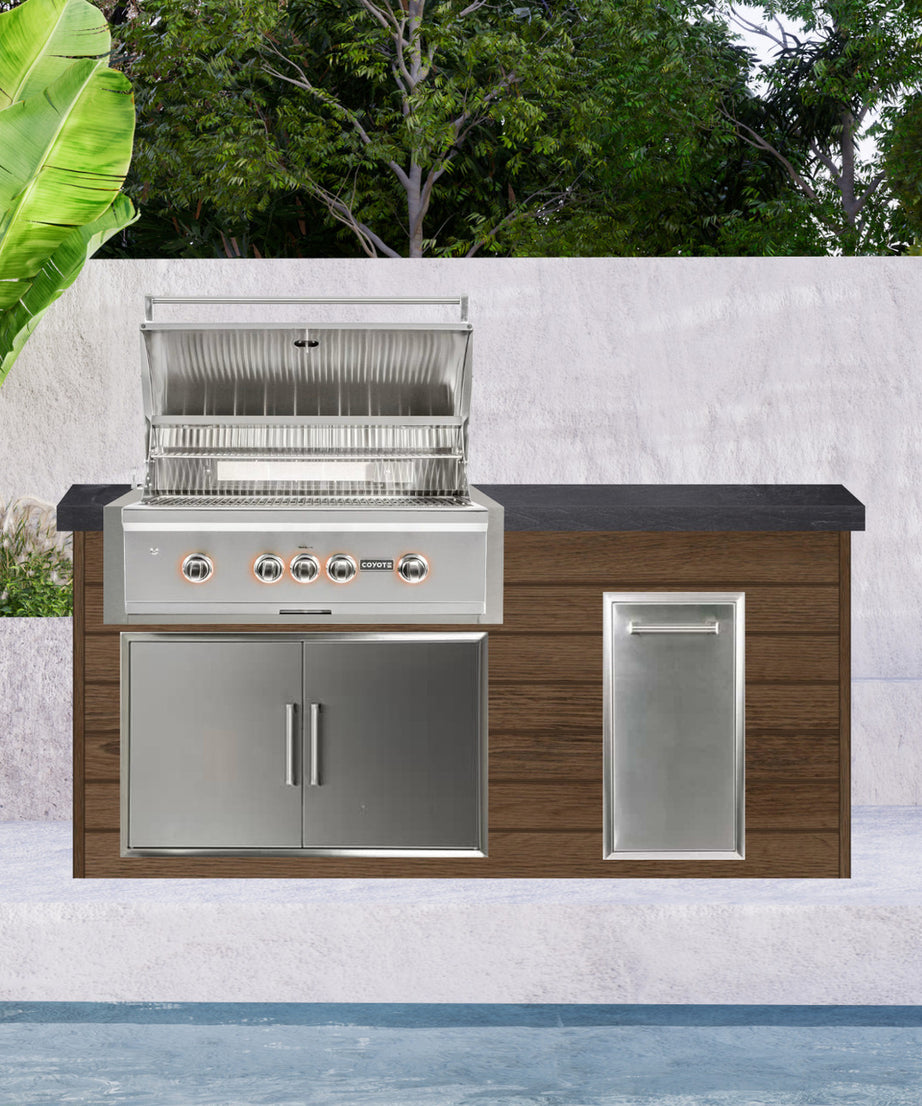 Coyote 72" Luxury Finished Outdoor Kitchen PKG 4G