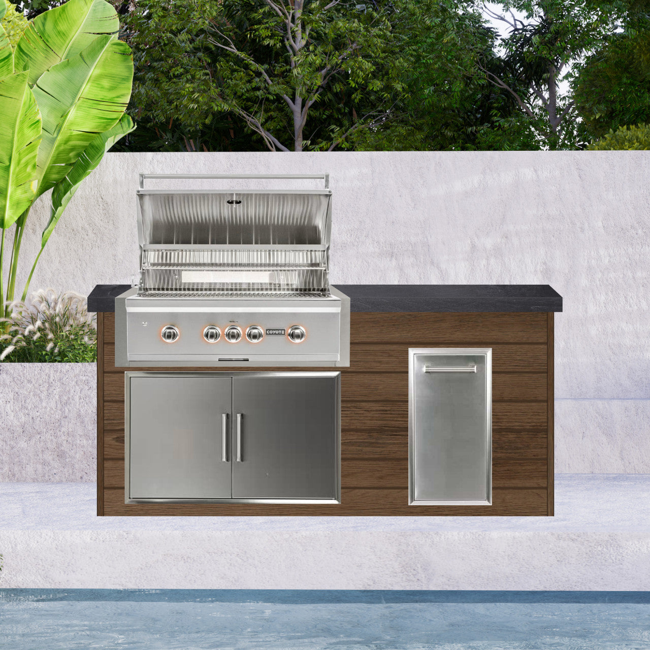 Coyote 72" Luxury Finished Outdoor Kitchen PKG 4G