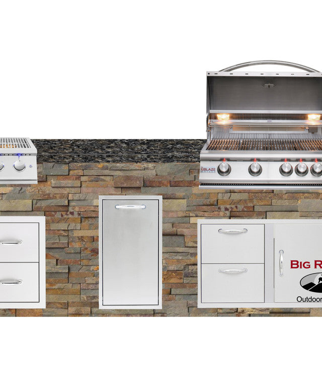 Blaze Quick Ship 96" Luxury Finished Outdoor Kitchen PKG 10