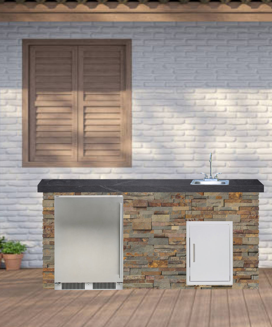 Blaze Quick Ship 72" Premium Finished Outdoor Kitchen PKG 11