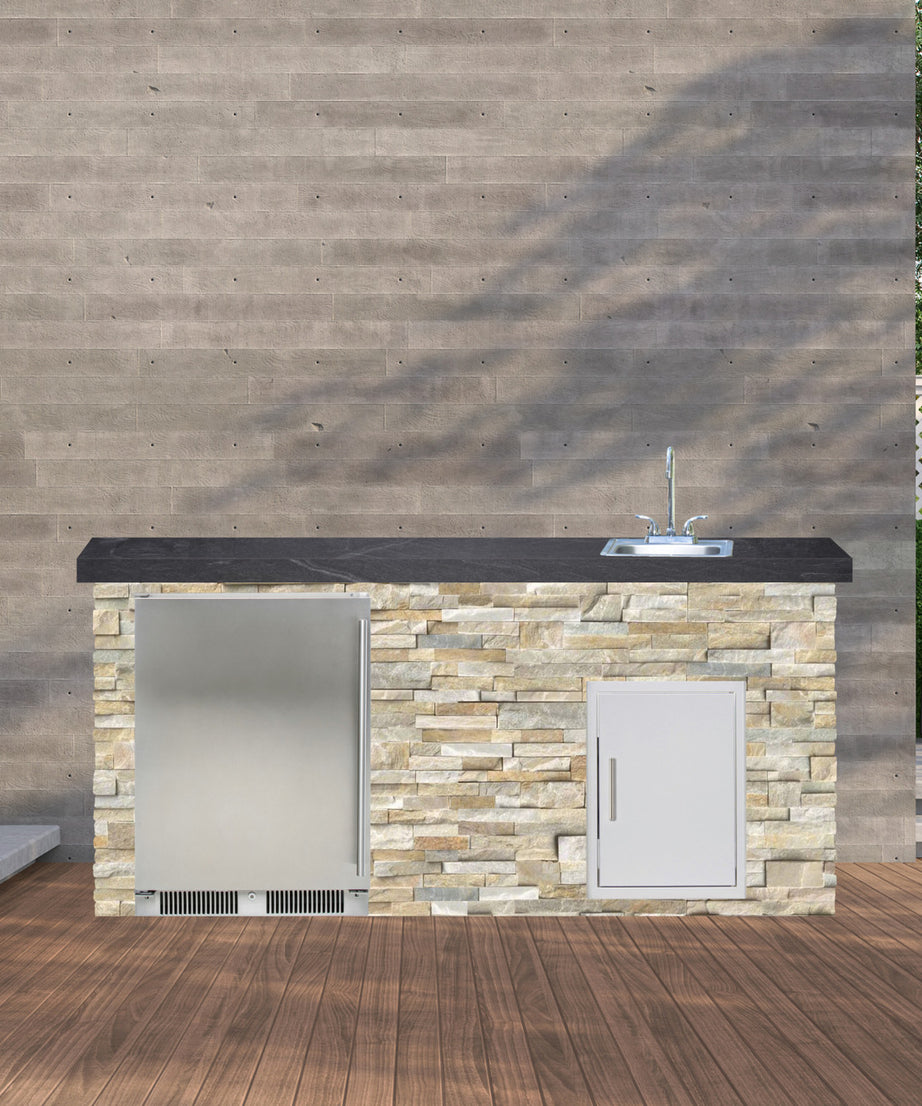 Blaze Quick Ship 72" Premium Finished Outdoor Kitchen PKG 11