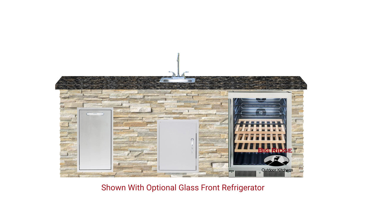 Blaze Quick Ship 96" Luxury Finished Outdoor Kitchen PKG 12