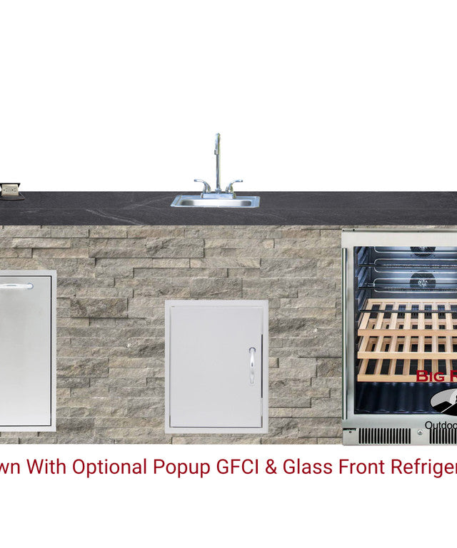 Blaze Quick Ship 96" Luxury Finished Outdoor Kitchen PKG 12