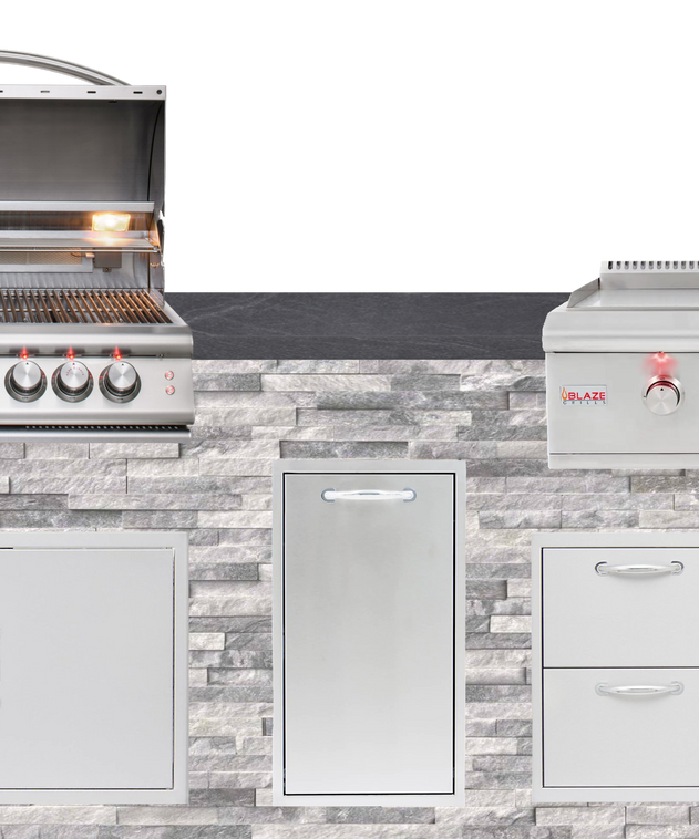 Blaze Quick Ship 96" Luxury Finished Outdoor Kitchen PKG 13