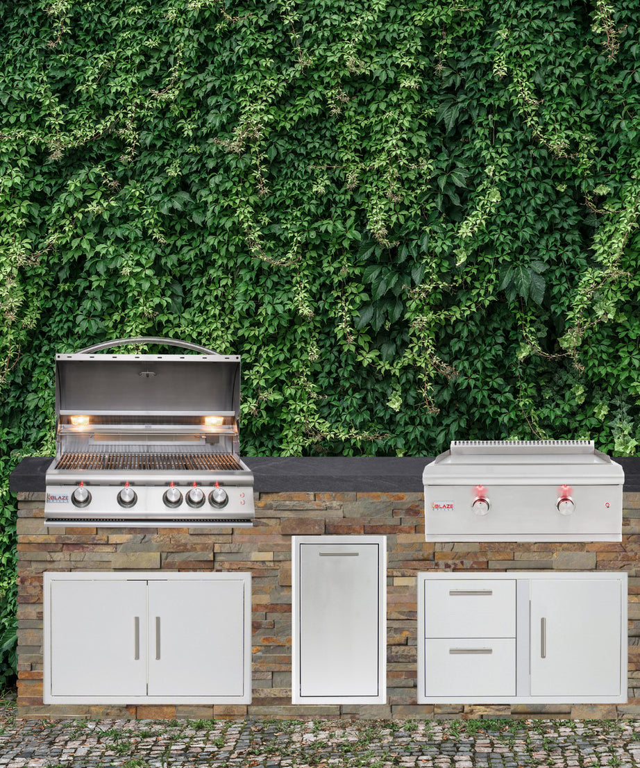 Blaze Quick Ship 96" Luxury Finished Outdoor Kitchen PKG 13