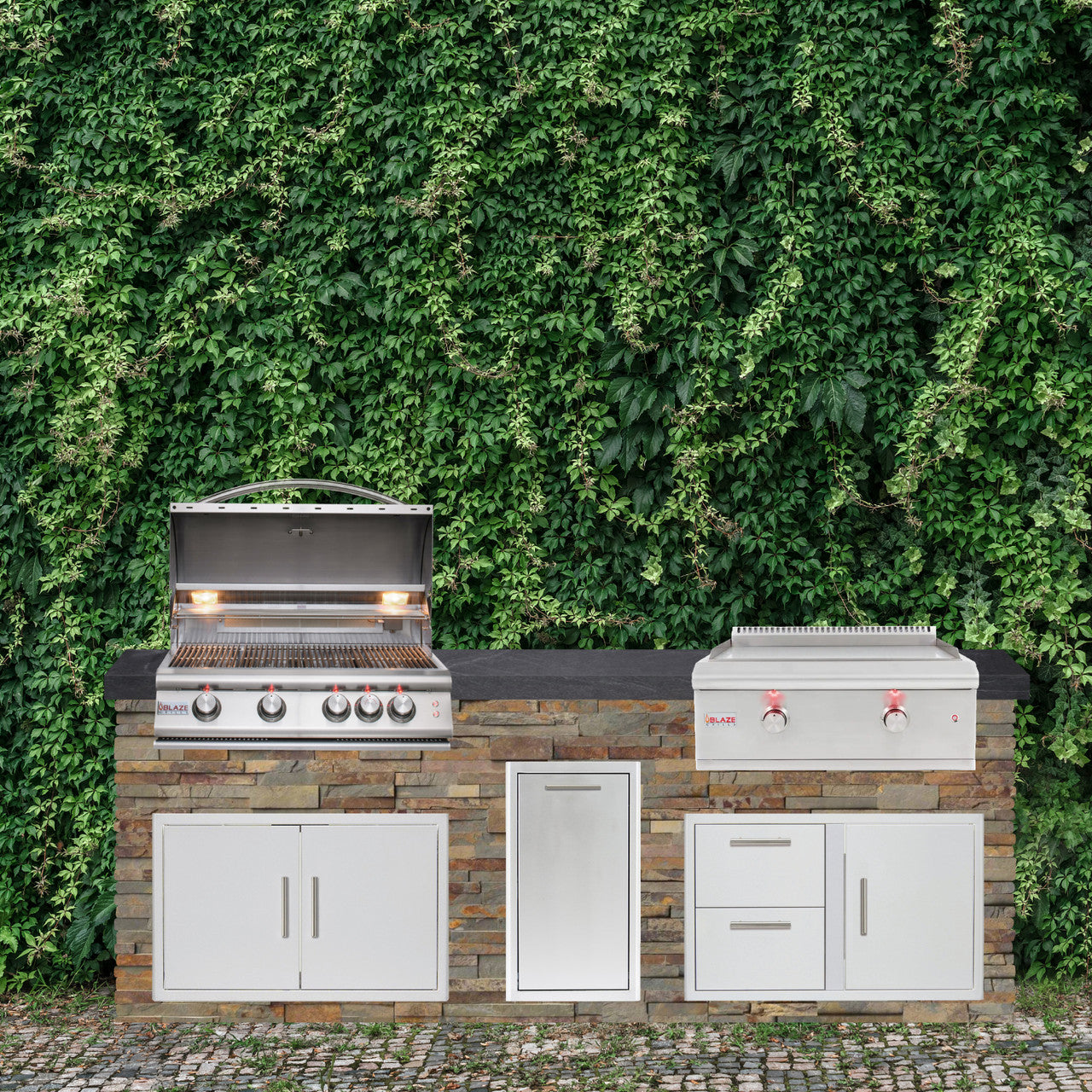Blaze Quick Ship 96" Luxury Finished Outdoor Kitchen PKG 13
