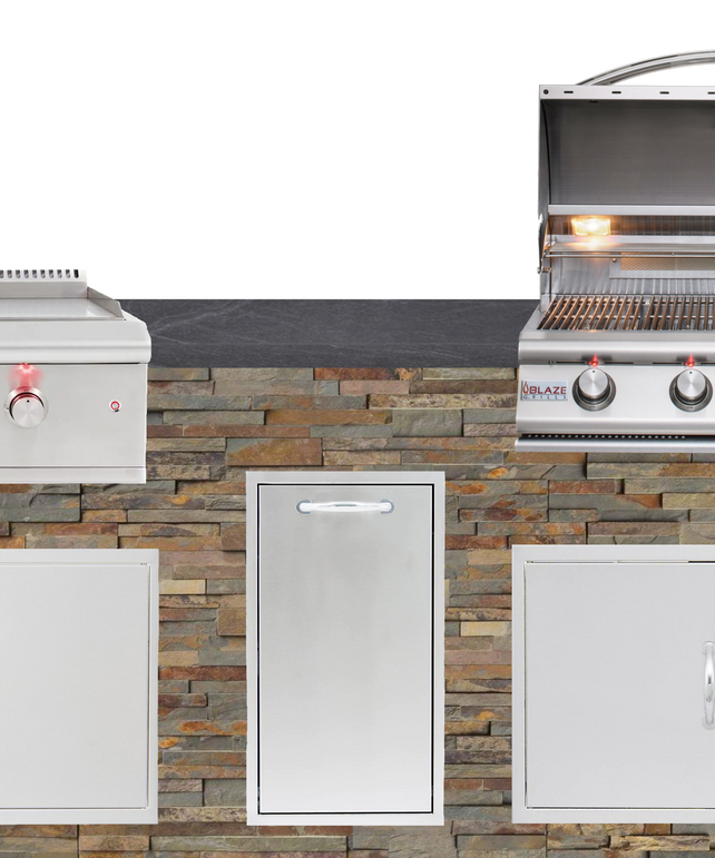 Blaze Quick Ship 96" Luxury Finished Outdoor Kitchen PKG 13