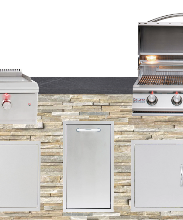 Blaze Quick Ship 96" Luxury Finished Outdoor Kitchen PKG 13