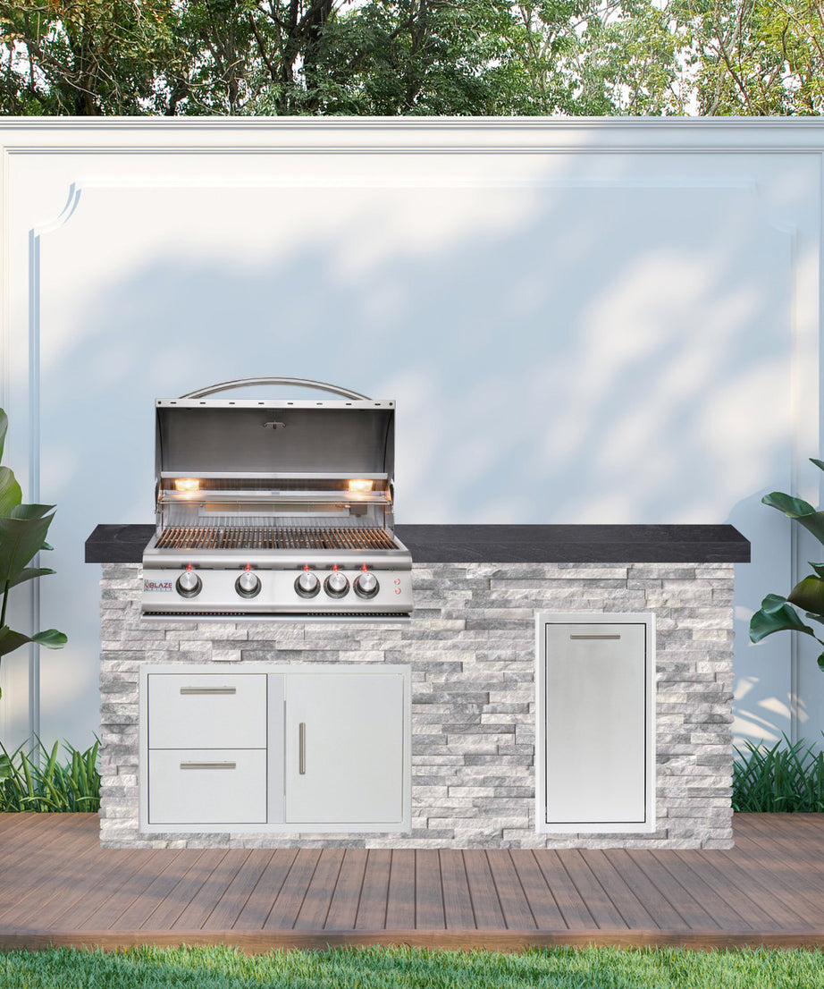 Blaze Quick Ship 72" Premium Finished Outdoor Kitchen PKG 4