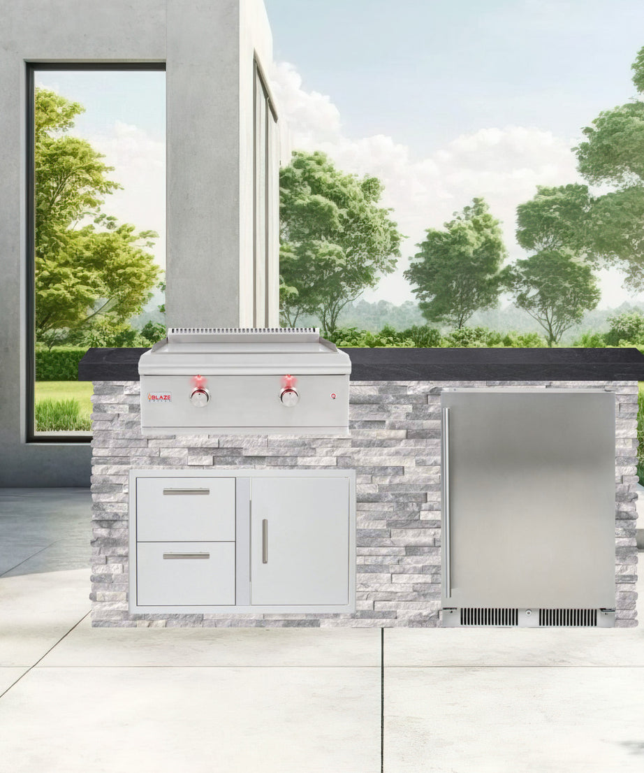 Blaze Quick Ship 72" Premium Finished Outdoor Kitchen PKG 6