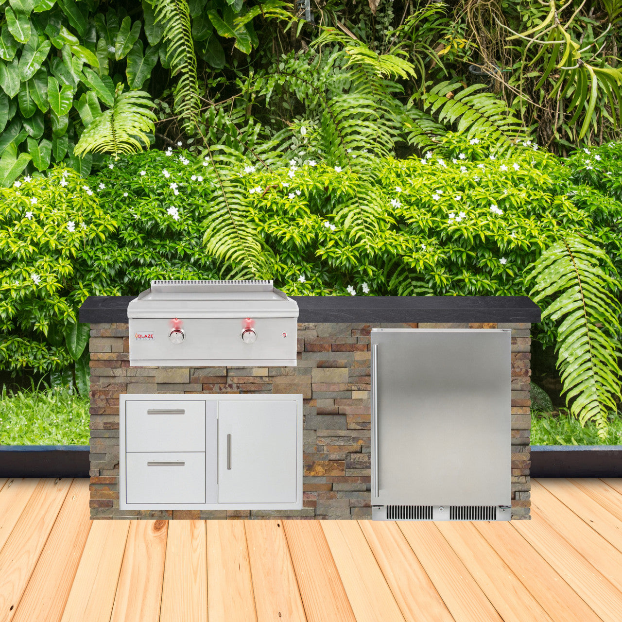 Blaze Quick Ship 72" Premium Finished Outdoor Kitchen PKG 6