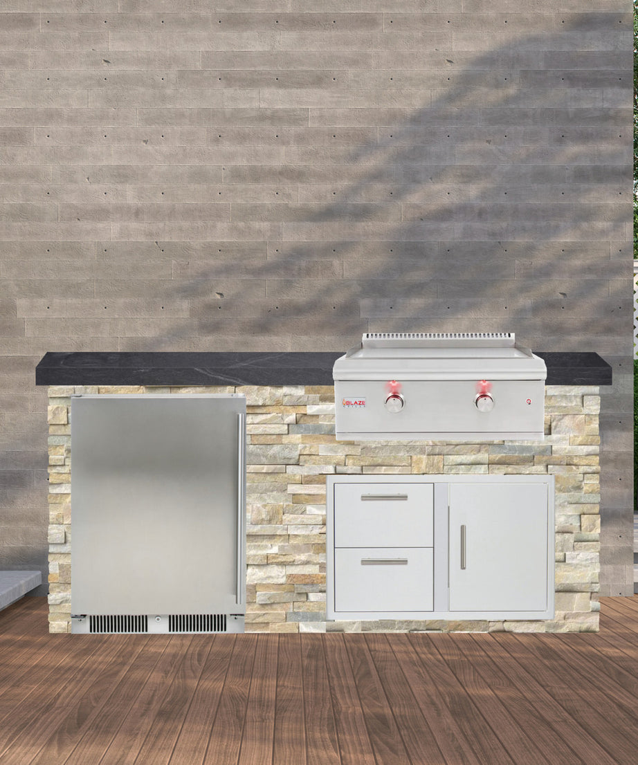 Blaze Quick Ship 72" Premium Finished Outdoor Kitchen PKG 6