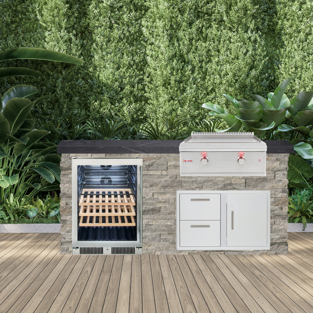 Blaze Quick Ship 72" Premium Finished Outdoor Kitchen PKG 6