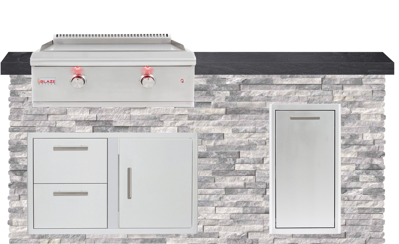 Blaze Quick Ship 72" Premium Finished Outdoor Kitchen PKG 7