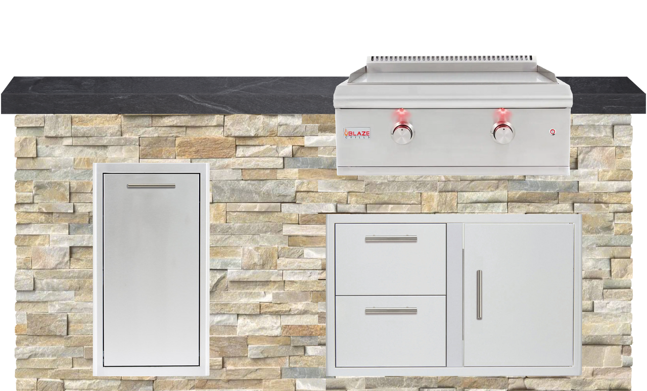 Blaze Quick Ship 72" Premium Finished Outdoor Kitchen PKG 7