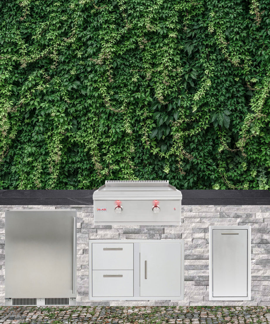 Blaze Quick Ship 96" Luxury Finished Outdoor Kitchen PKG 8