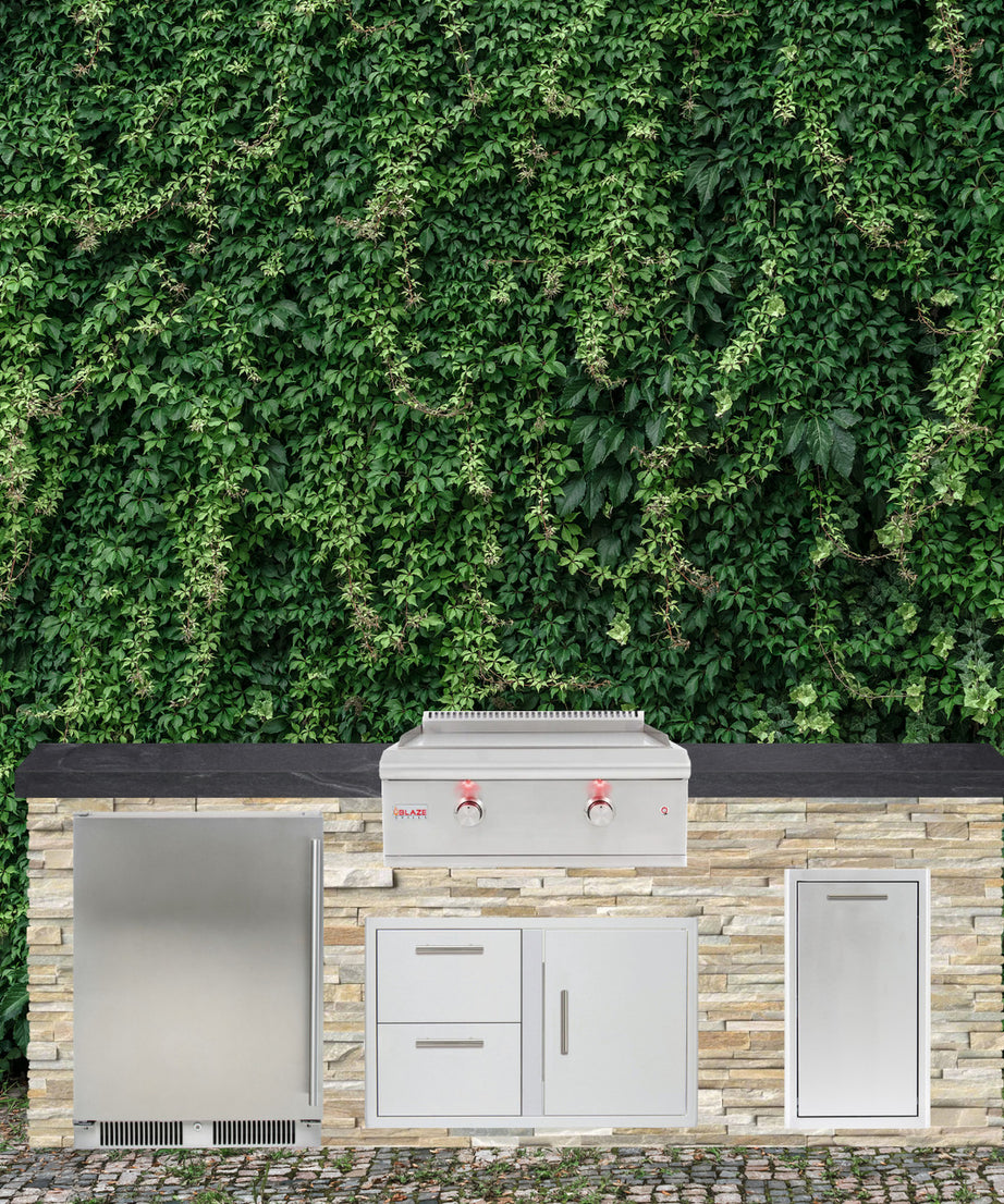 Blaze Quick Ship 96" Luxury Finished Outdoor Kitchen PKG 8