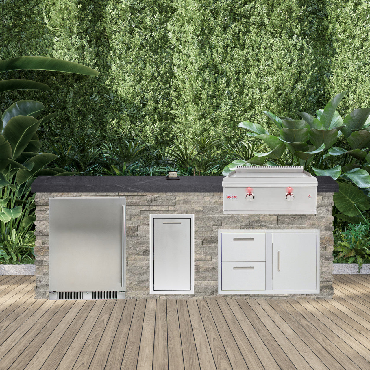 Blaze Quick Ship 96" Luxury Finished Outdoor Kitchen PKG 8